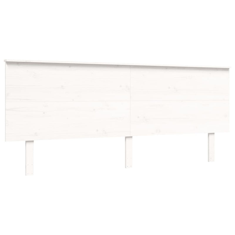 Bed Frame without Mattress White 200x200 cm Solid Wood