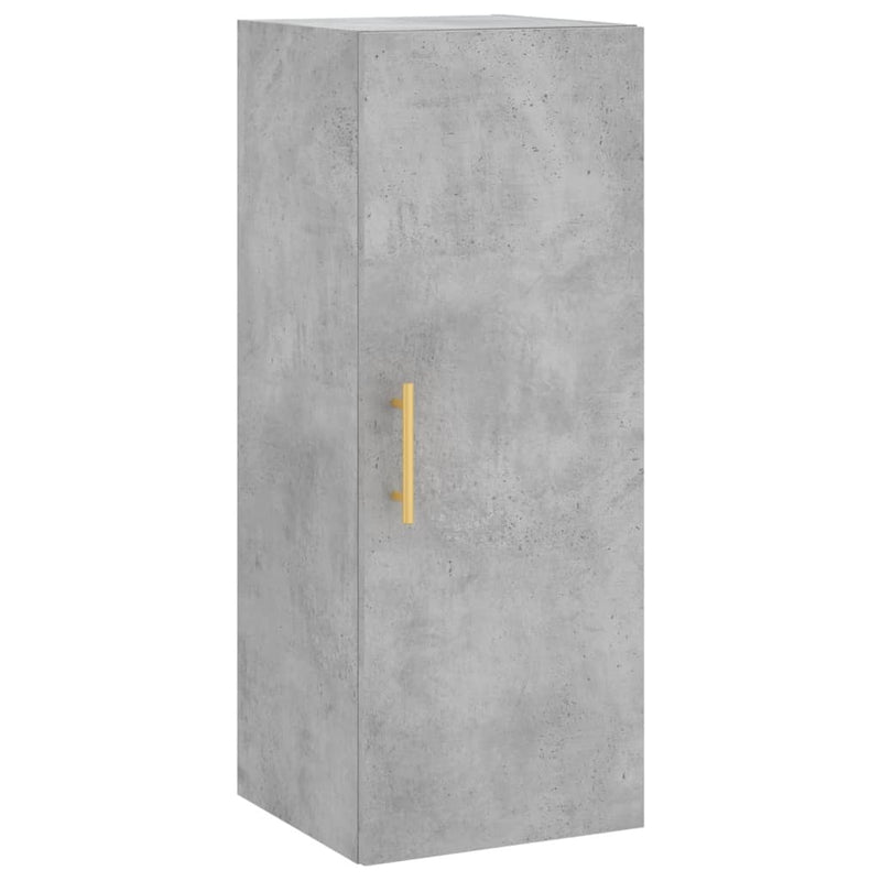 Highboard Concrete Grey 34.5x34x180 cm Engineered Wood