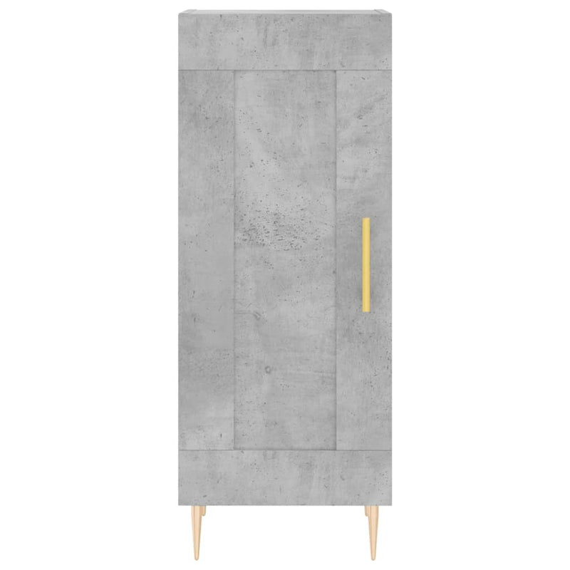 Highboard Concrete Grey 34.5x34x180 cm Engineered Wood