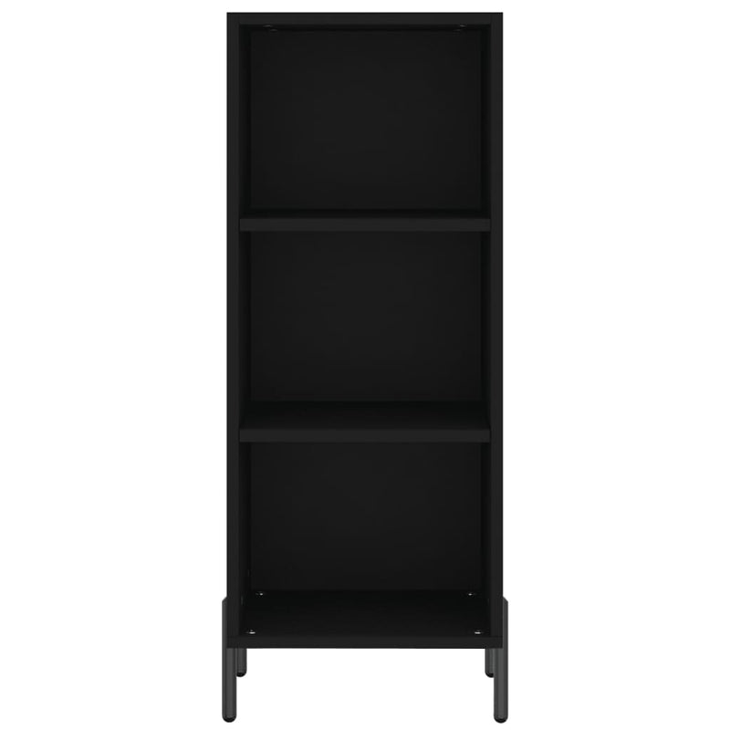 Highboard Black 34.5x34x180 cm Engineered Wood