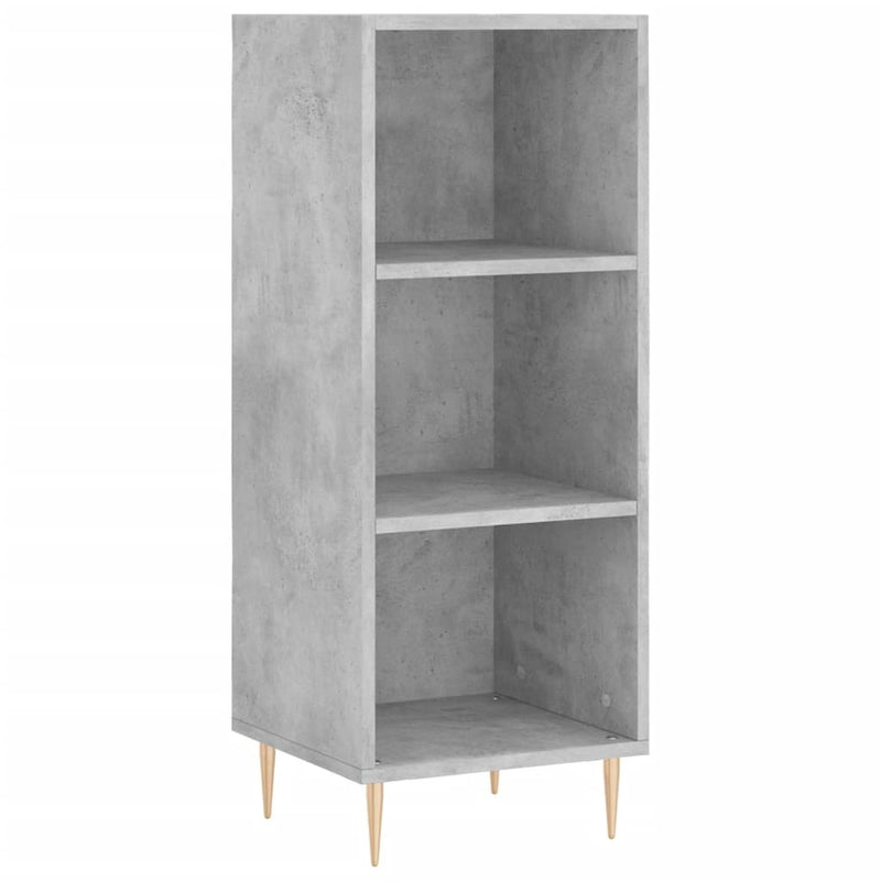 Highboard Concrete Grey 34.5x34x180 cm Engineered Wood