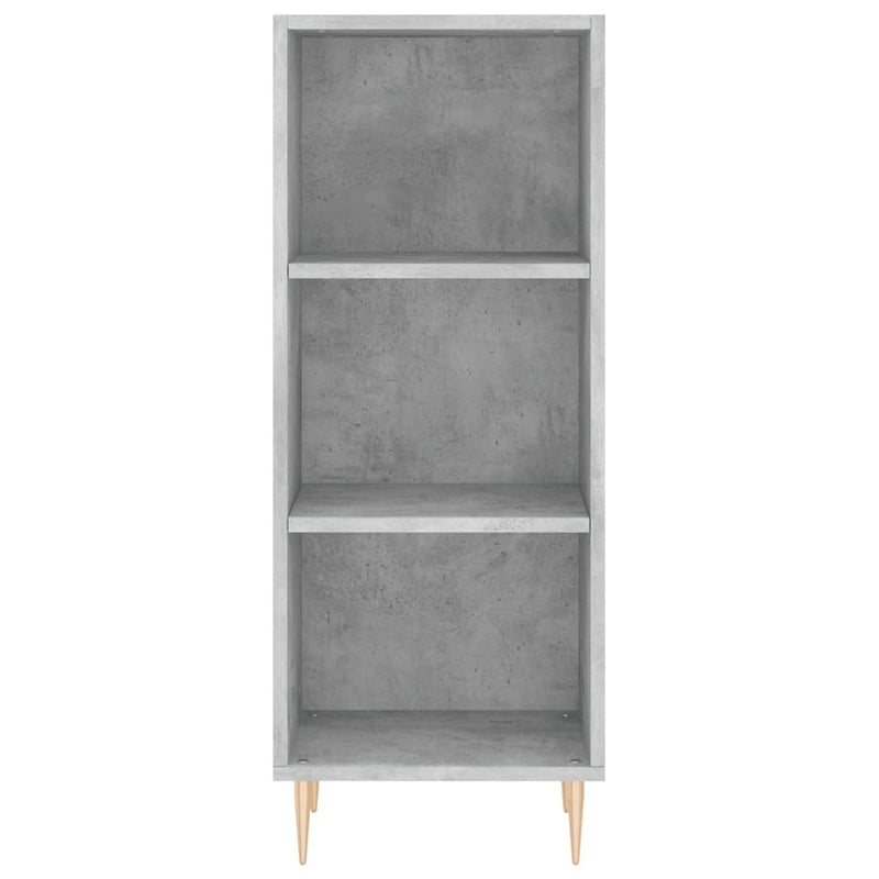 Highboard Concrete Grey 34.5x34x180 cm Engineered Wood