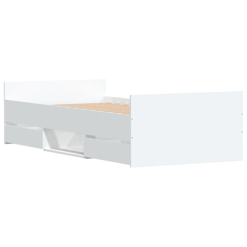 Bed Frame without Mattress White 90x200 cm