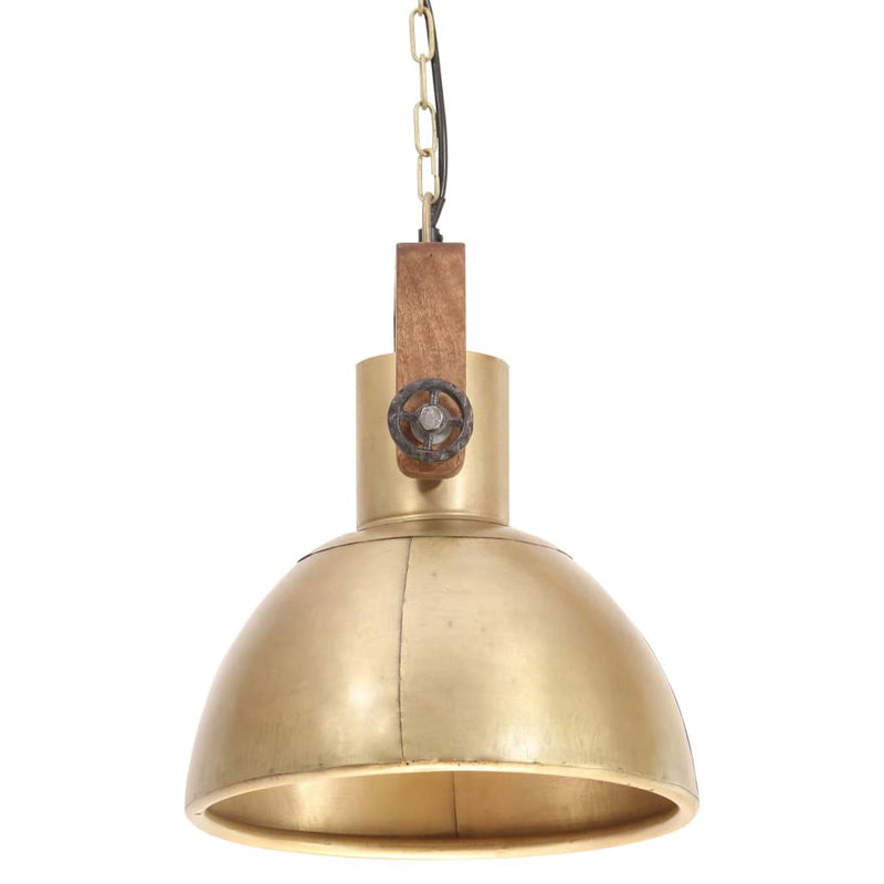 Industrial Hanging Lamp 25 W Brass Round 30 cm E27