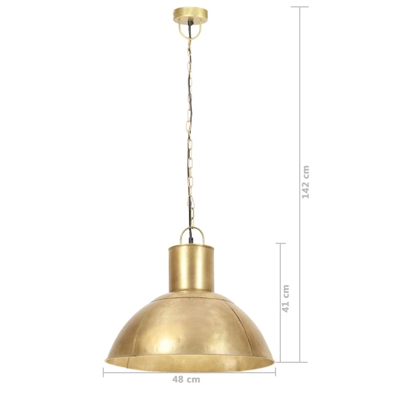 Hanging Lamp 25 W Brass Round 48 cm E27