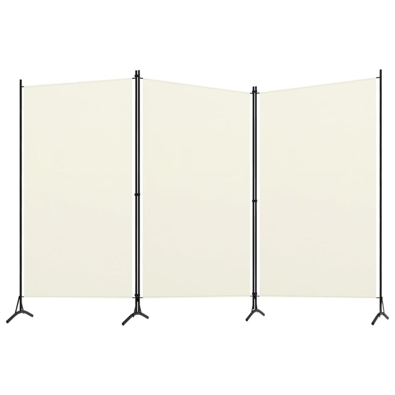 3-Panel Room Divider White 260x180 cm