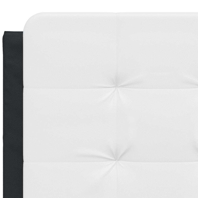 Bed Frame without Mattress Black and White 140x200 cm Faux Leather