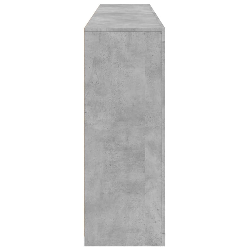 Sideboard with LED Lights Concrete Grey 181.5x37x100 cm