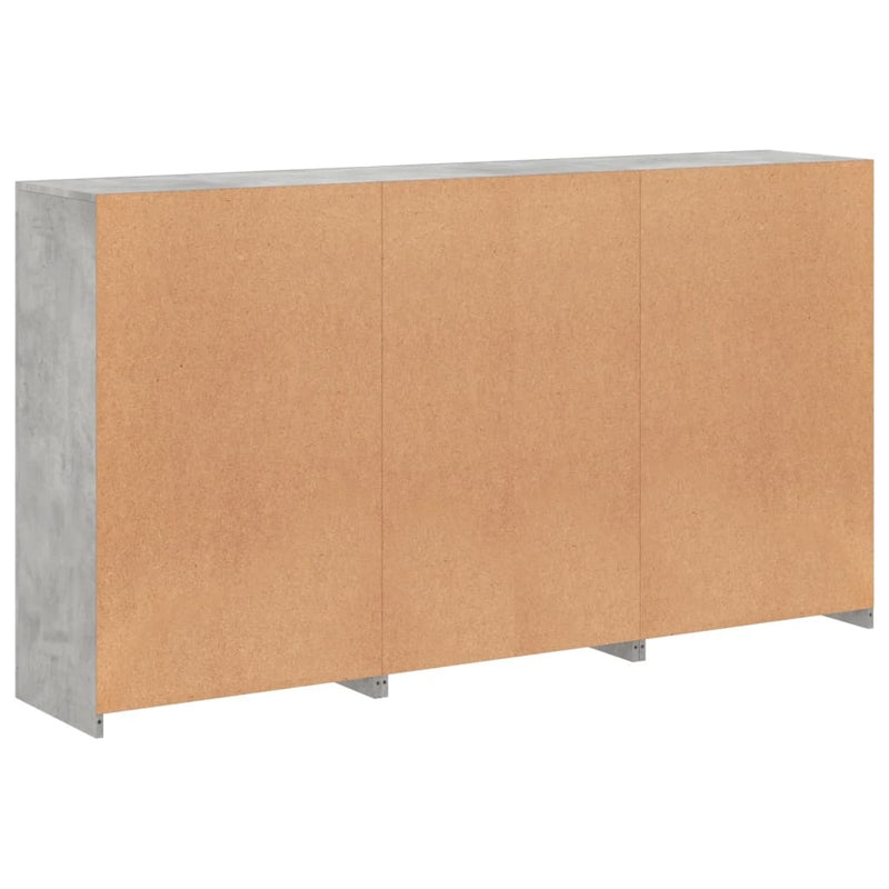 Sideboard with LED Lights Concrete Grey 181.5x37x100 cm