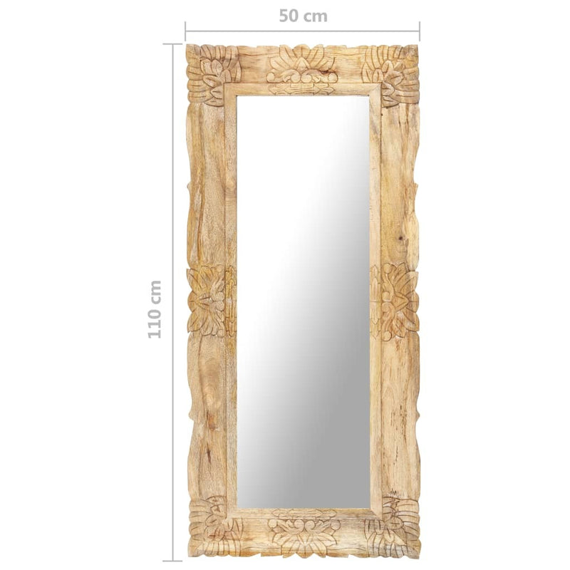 Mirror 110x50 cm Solid Mango Wood