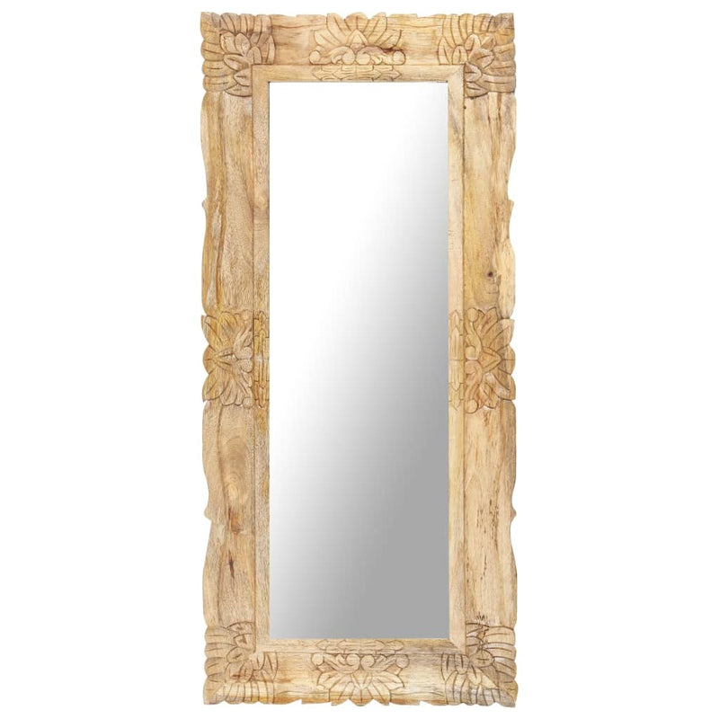 Mirror 110x50 cm Solid Mango Wood