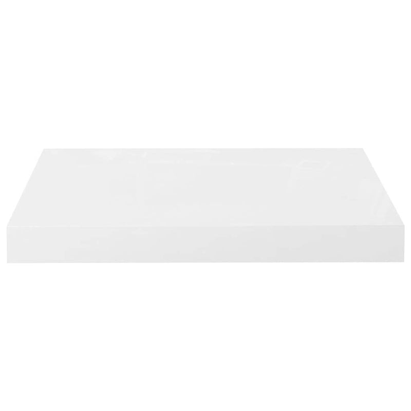 Floating Wall Shelves 4 pcs High Gloss White 40x23x3.8 cm MDF