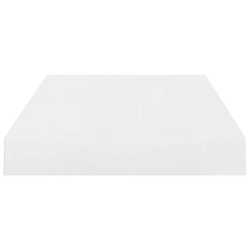 Floating Wall Shelves 4 pcs High Gloss White 40x23x3.8 cm MDF