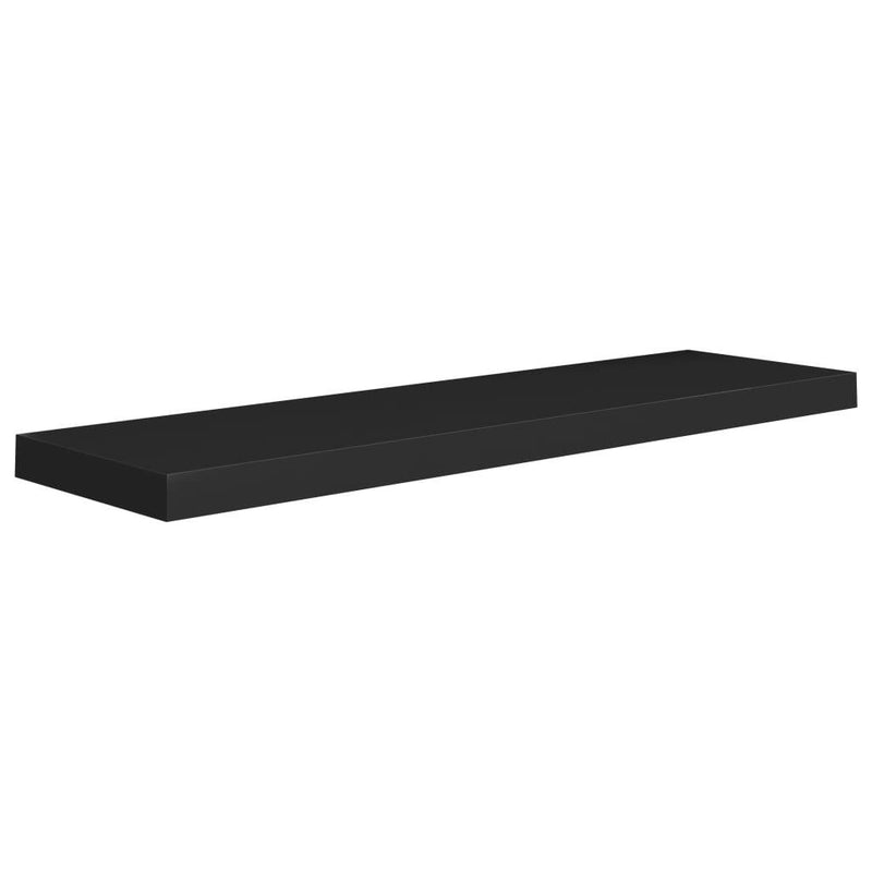 Floating Wall Shelves 2 pcs Black 90x23.5x3.8 cm MDF