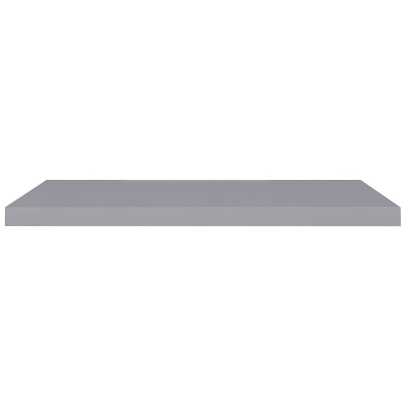 Floating Wall Shelves 2 pcs Grey 90x23.5x3.8 cm MDF