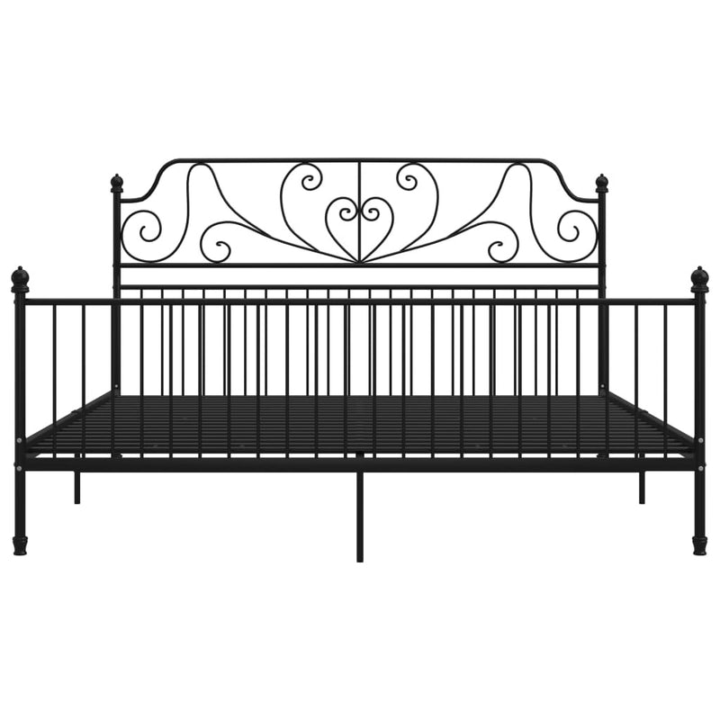 Bed Frame without Mattress Black Metal 200x200 cm