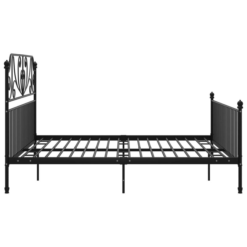 Bed Frame without Mattress Black Metal 200x200 cm