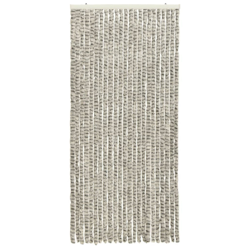 Insect Curtain Light and Dark Grey 90x220 cm Chenille