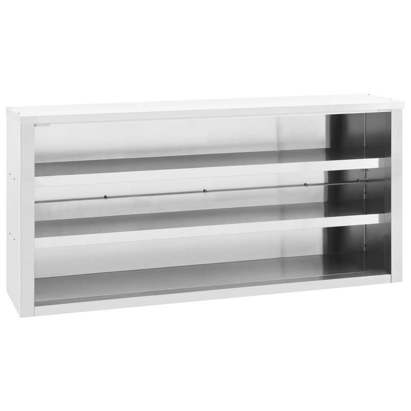 vidaXL Kitchen Wall Cabinet 150x40x75 cm Stainless Steel