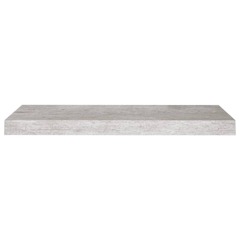 Floating Wall Shelves 2 pcs Concrete Grey 60x23.5x3.8 cm MDF