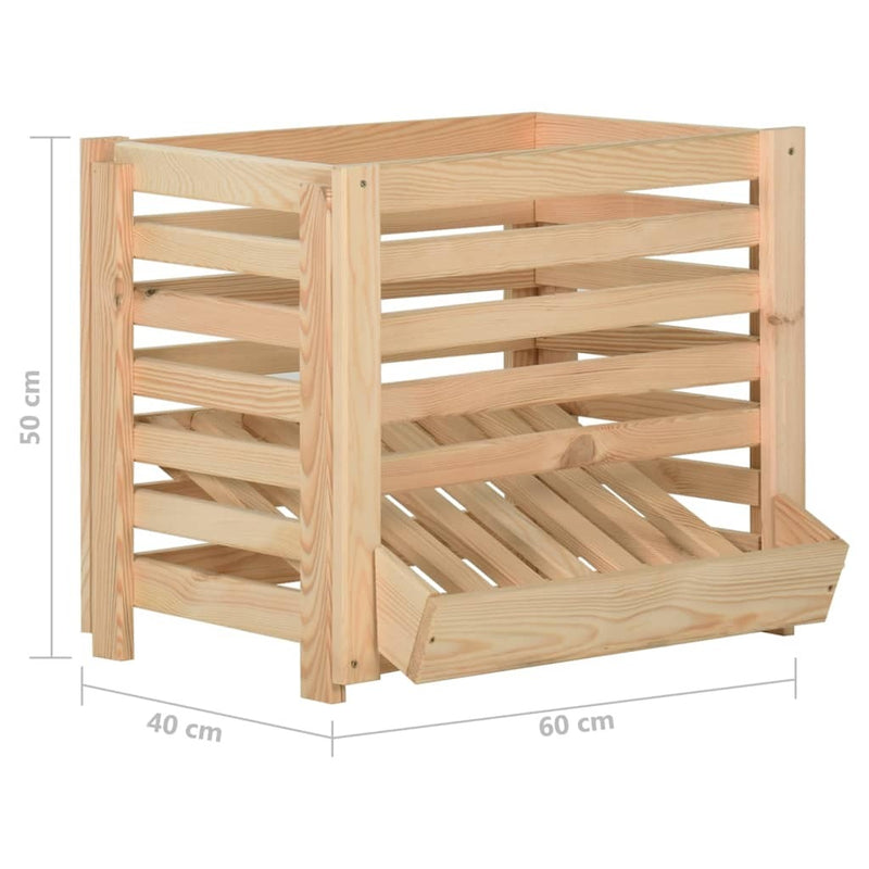 Potato Box 60x40x50 cm Solid Pinewood