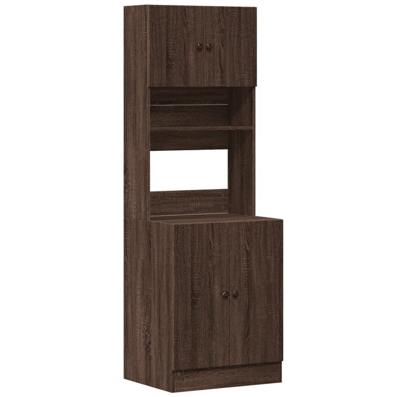 Kitchen Cabinet Brown Oak 60x50x180 cm Engineered Wood