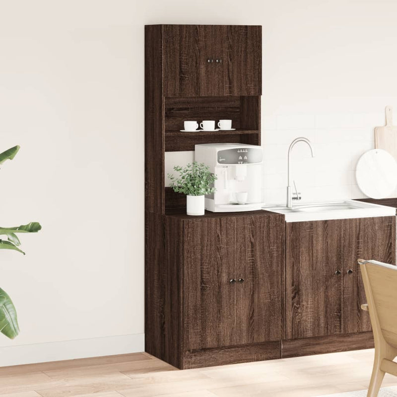 Kitchen Cabinet Brown Oak 60x50x180 cm Engineered Wood