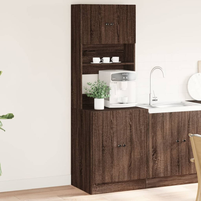 Kitchen Cabinet Brown Oak 60x50x180 cm Engineered Wood