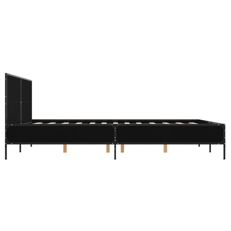 Bed Frame without Mattress Black 160x200 cm