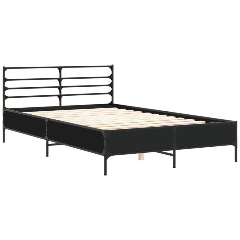 Bed Frame without Mattress Black 120x200 cm