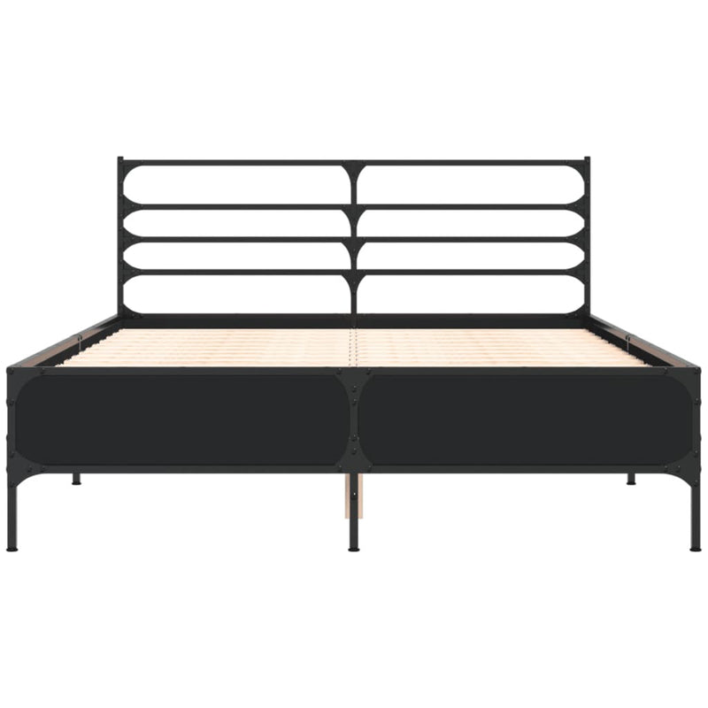 Bed Frame without Mattress Black 120x200 cm