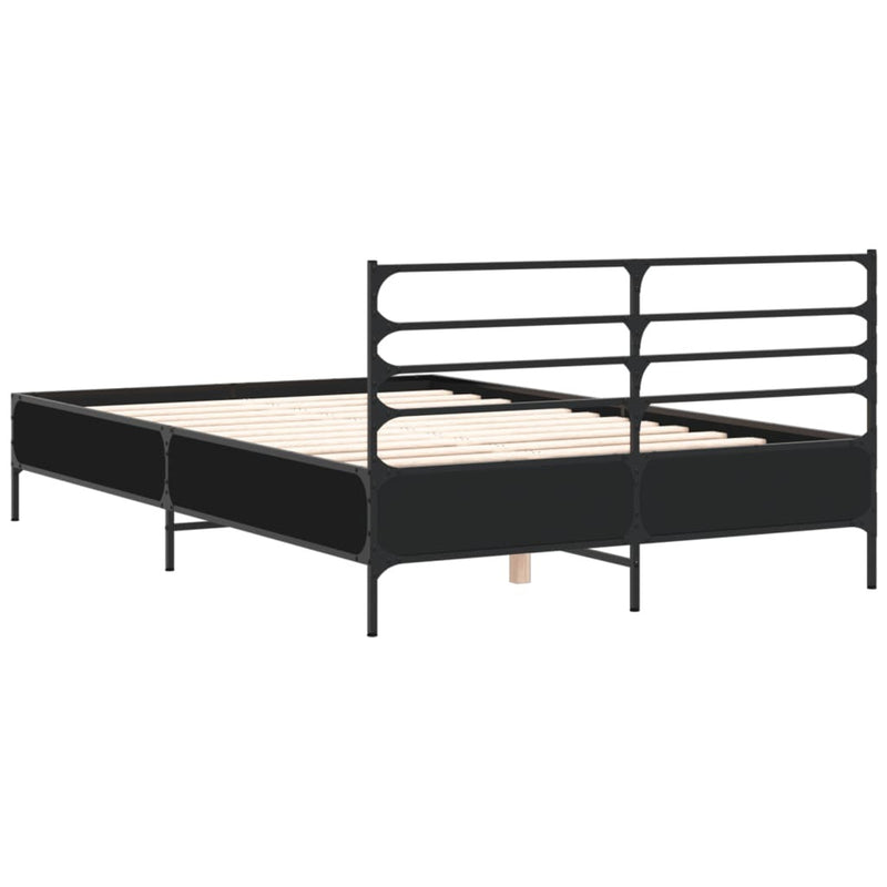 Bed Frame without Mattress Black 120x200 cm