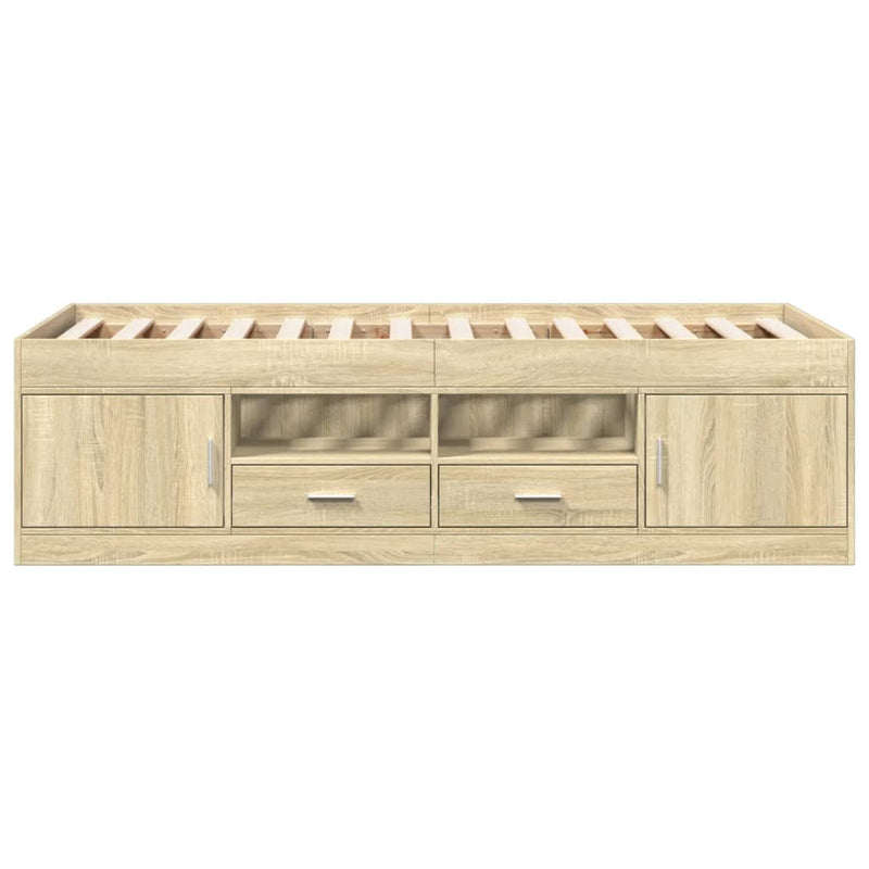 Daybed with Drawers without Mattress Sonoma Oak 90x190 cm Single