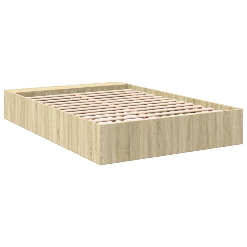 Bed Frame without Mattress Sonoma Oak 120x200 cm