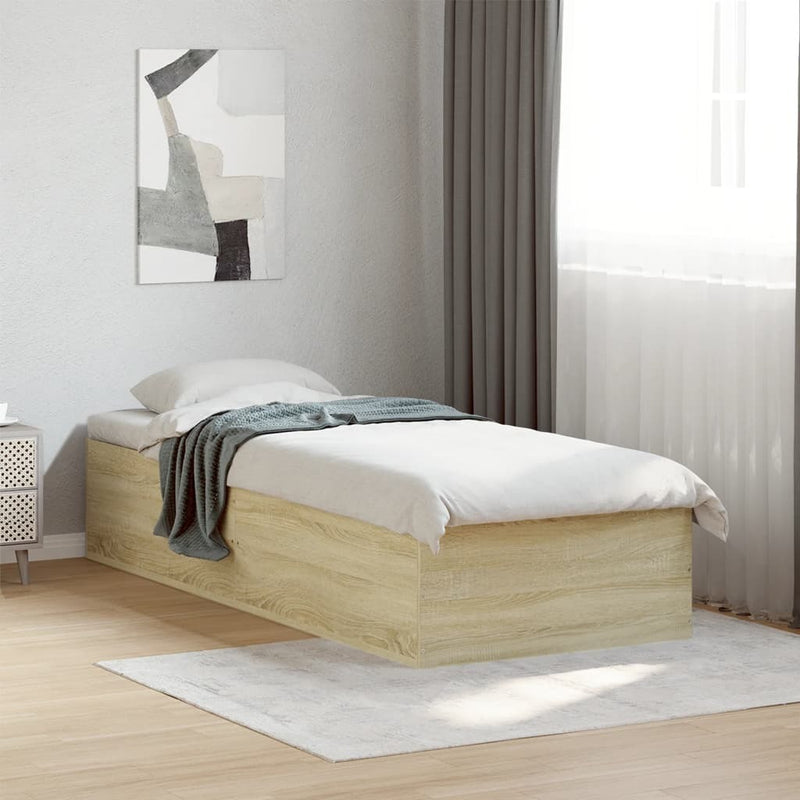 Bed Frame without Mattress Sonoma Oak 90x200 cm