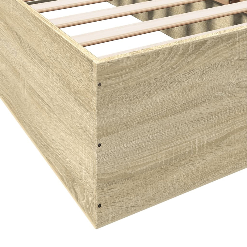 Bed Frame without Mattress Sonoma Oak 90x200 cm