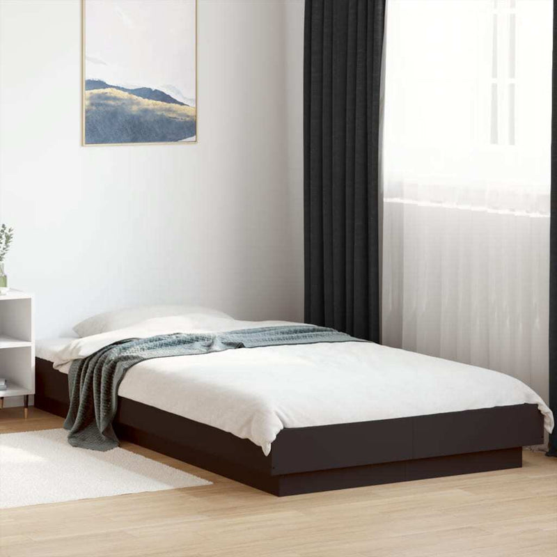 Bed Frame without Mattress Black 90x200 cm