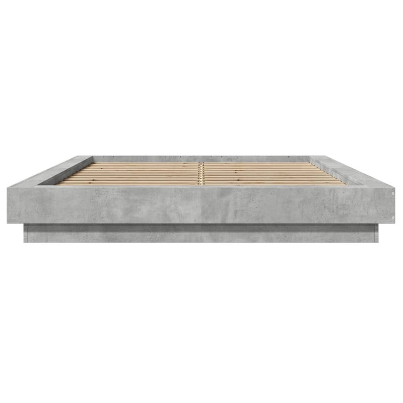 Bed Frame without Mattress Concrete Grey 135x190 cm Double