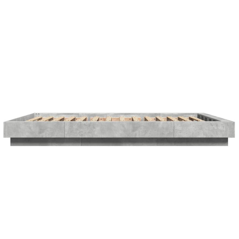 Bed Frame without Mattress Concrete Grey 135x190 cm Double