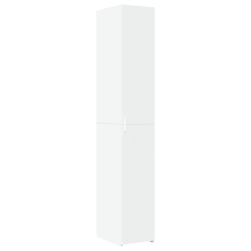 Slim Storage Cabinet White 30x42.5x225 cm Engineered Wood