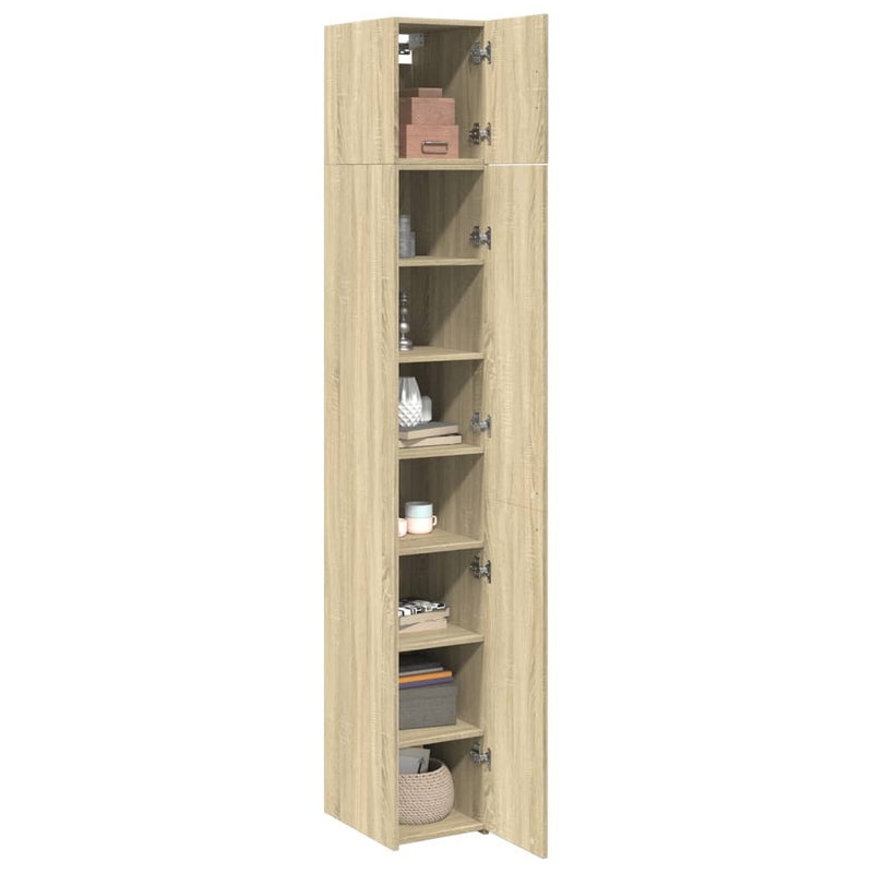 Slim Storage Cabinet Sonoma Oak 30x42.5x225 cm Engineered Wood