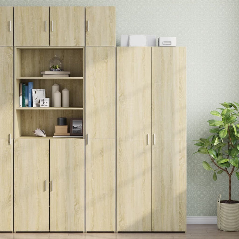 Slim Storage Cabinet Sonoma Oak 30x42.5x225 cm Engineered Wood