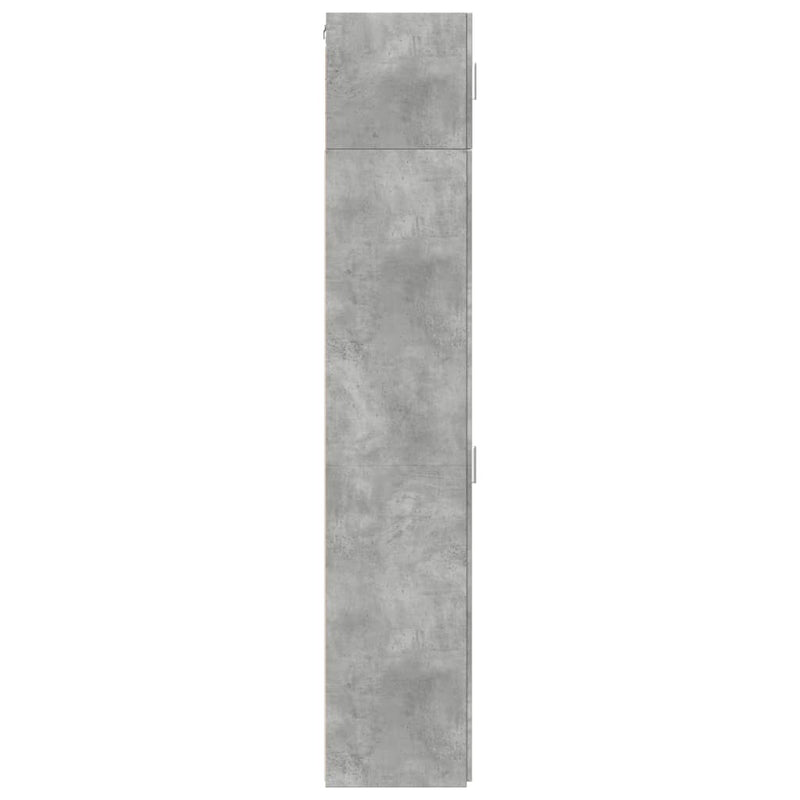 Slim Storage Cabinet Concrete Grey 30x42.5x225 cm Engineered Wood