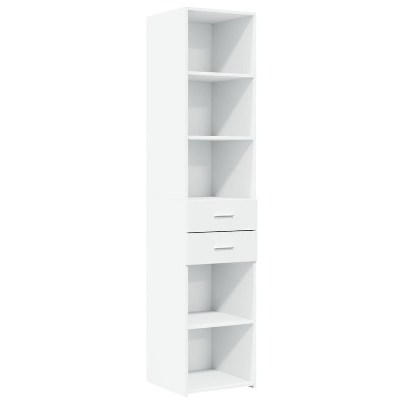 Slim Storage Cabinet White 40x42.5x225 cm Engineered Wood