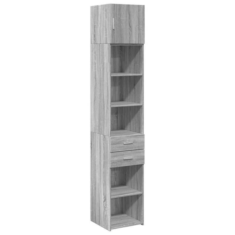 Slim Storage Cabinet Grey Sonoma 40x42.5x225 cm Engineered Wood