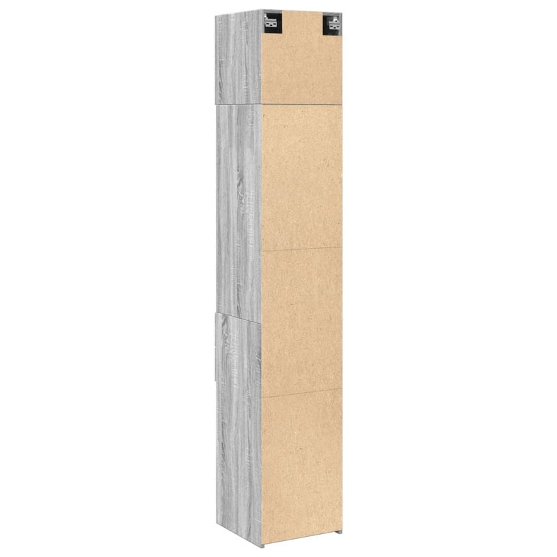 Slim Storage Cabinet Grey Sonoma 40x42.5x225 cm Engineered Wood