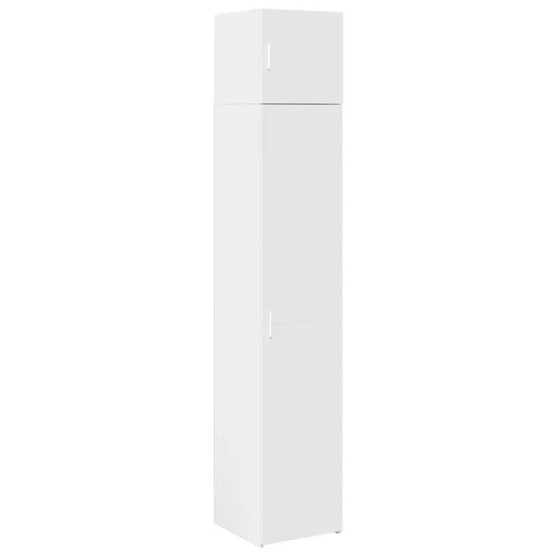 Slim Storage Cabinet White 40x42.5x225 cm Engineered Wood