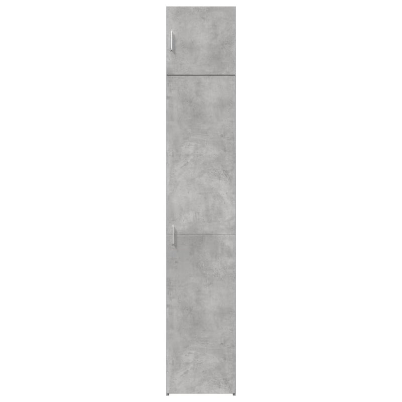 Slim Storage Cabinet Concrete Grey 40x42.5x225 cm Engineered Wood