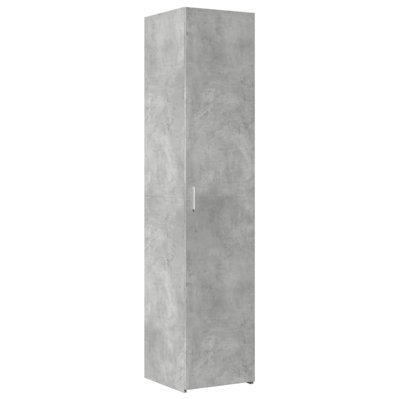 Slim Storage Cabinet Concrete Grey 40x42.5x225 cm Engineered Wood