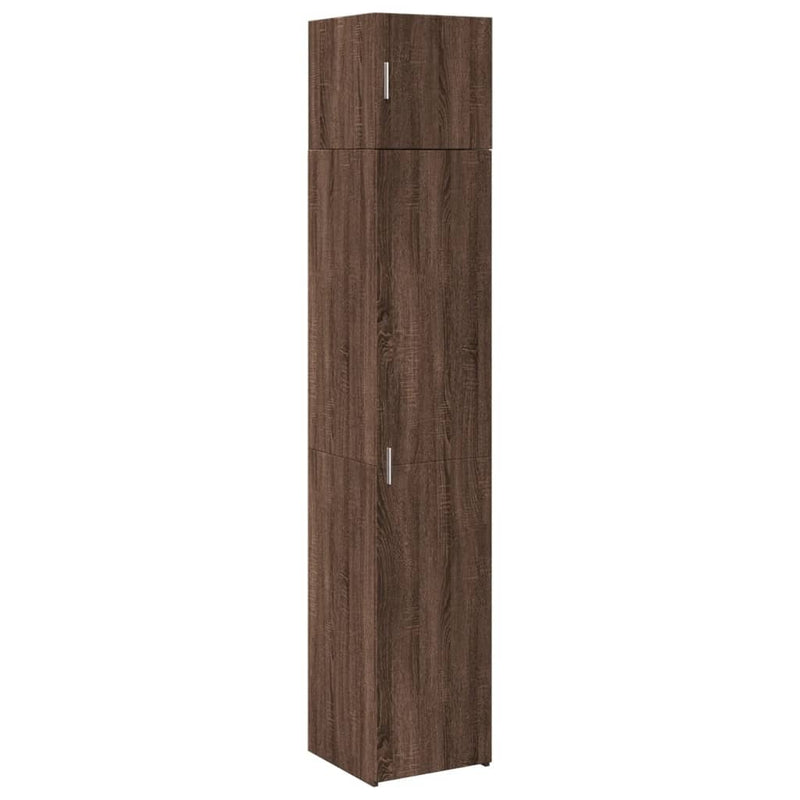 Slim Storage Cabinet Brown Oak 40x42.5x225 cm Engineered Wood